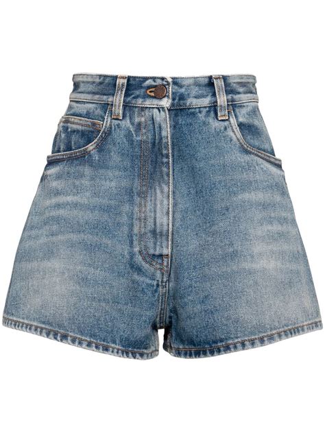 prada denim shorts